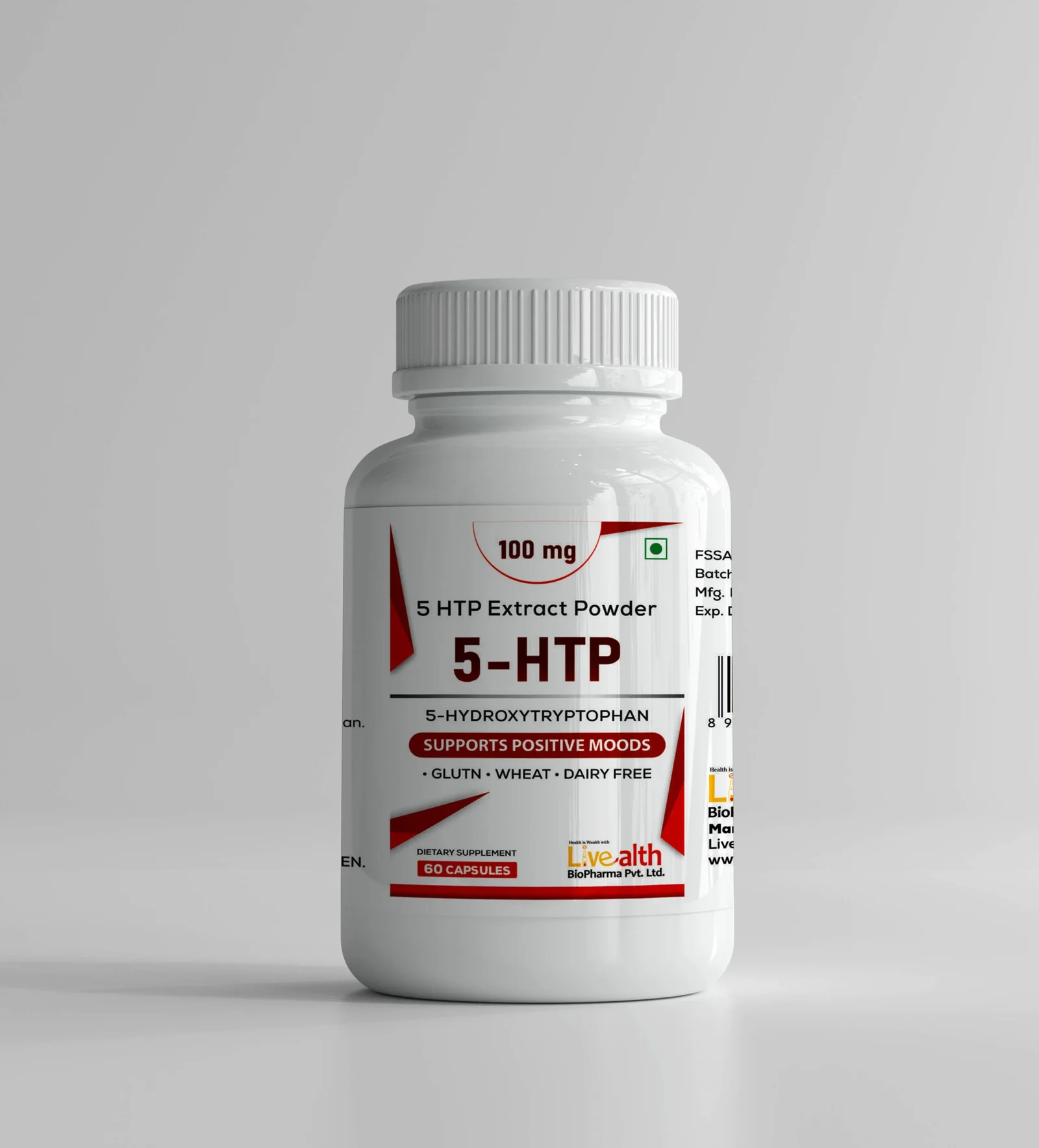 5 HTP Extract Powder Capsules 100 mg